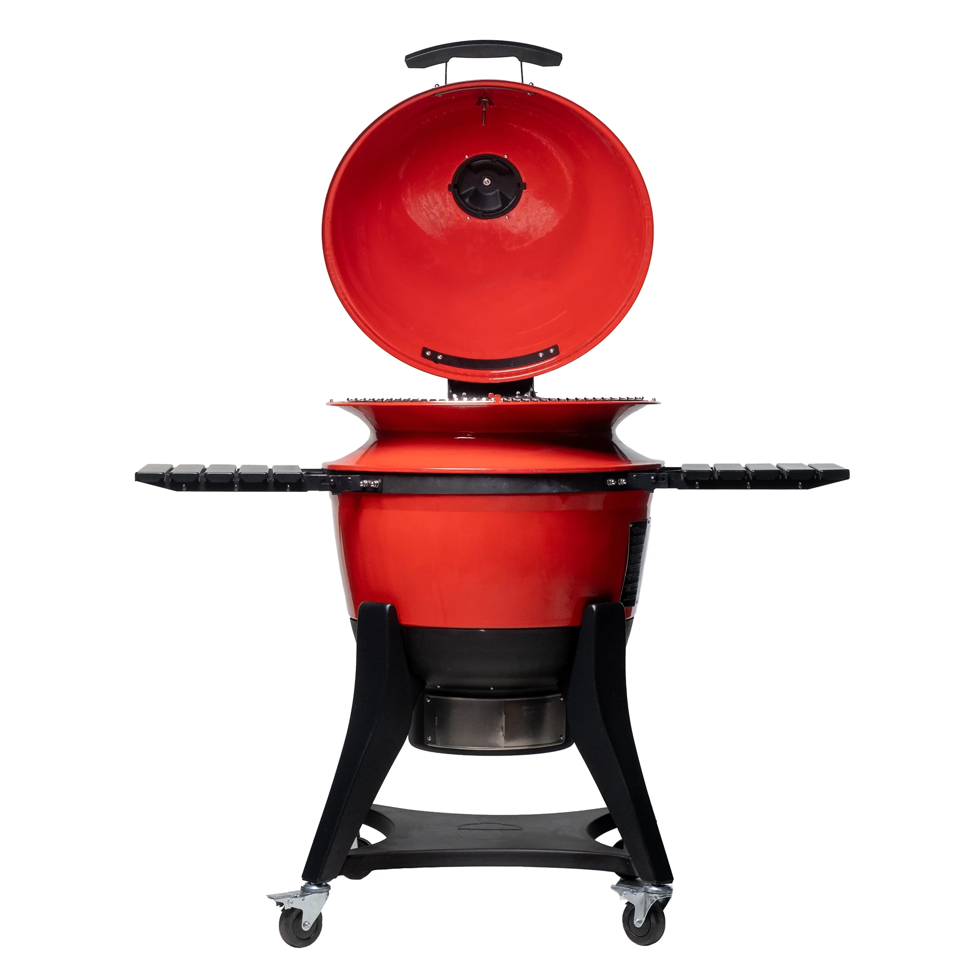 Kamado Joe Kettle Joe 22 in. Charcoal Grill in Red with Hinged Lid, Cart, and Side Shelves - Levo Sportswear