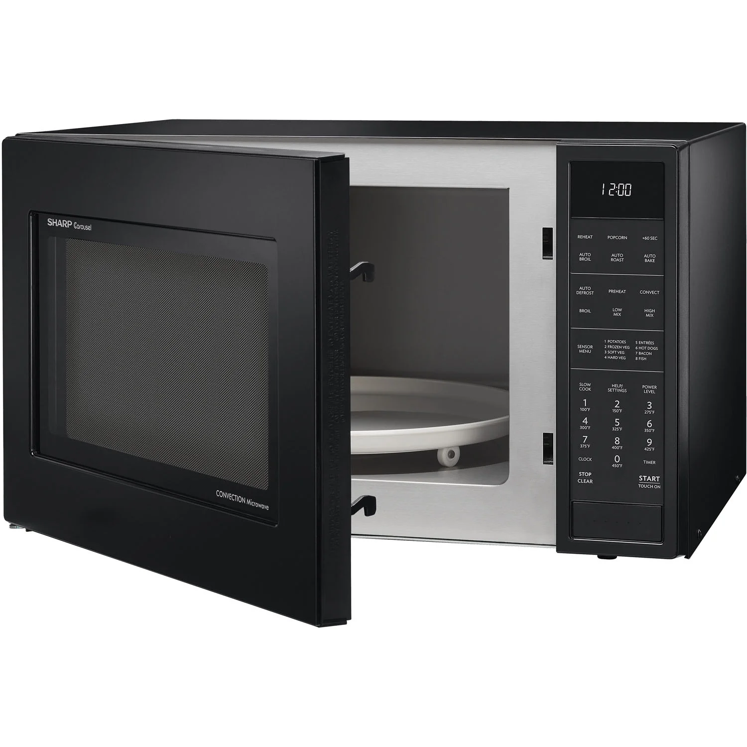 Sharp 1.5 Cu. Ft. 900W Convection Microwave Oven, Black - Levo Sportswear