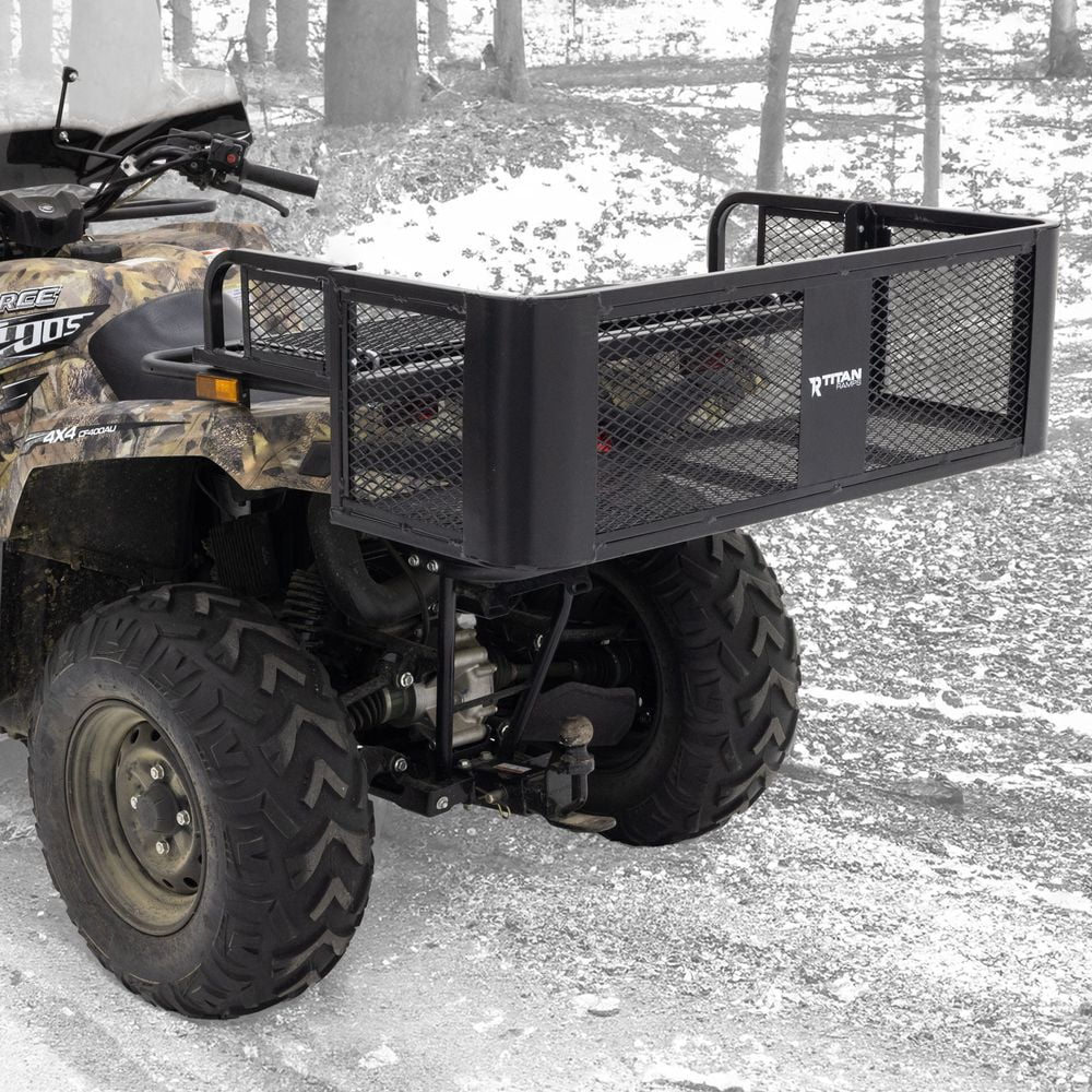 Titan Ramps Universal ATV/UTV Rear Drop Cargo Basket Rack - 150 lb. Capacity - Levo Sportswear