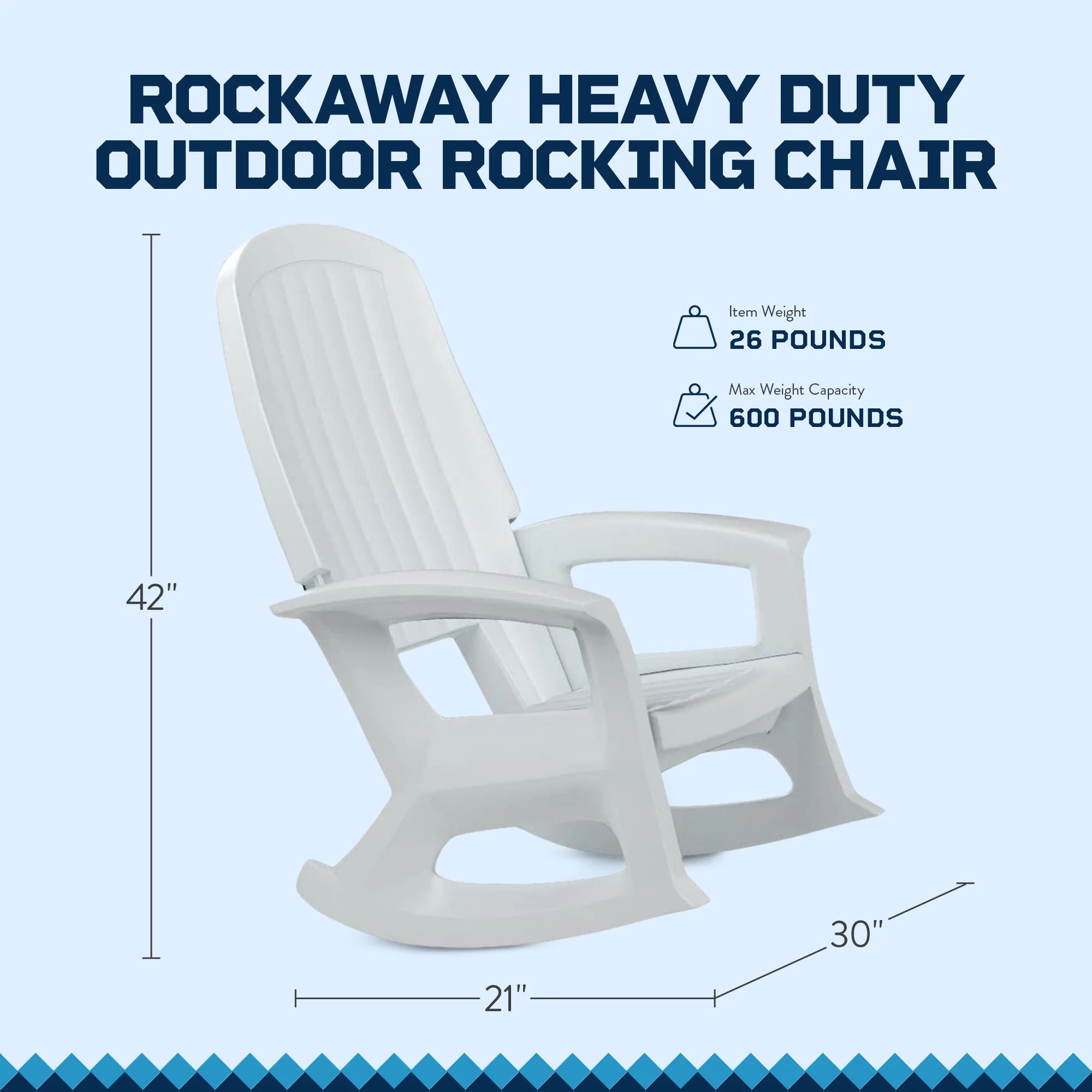 Semco Rockaway Plastic Rocking Chair - Levo Sportswear