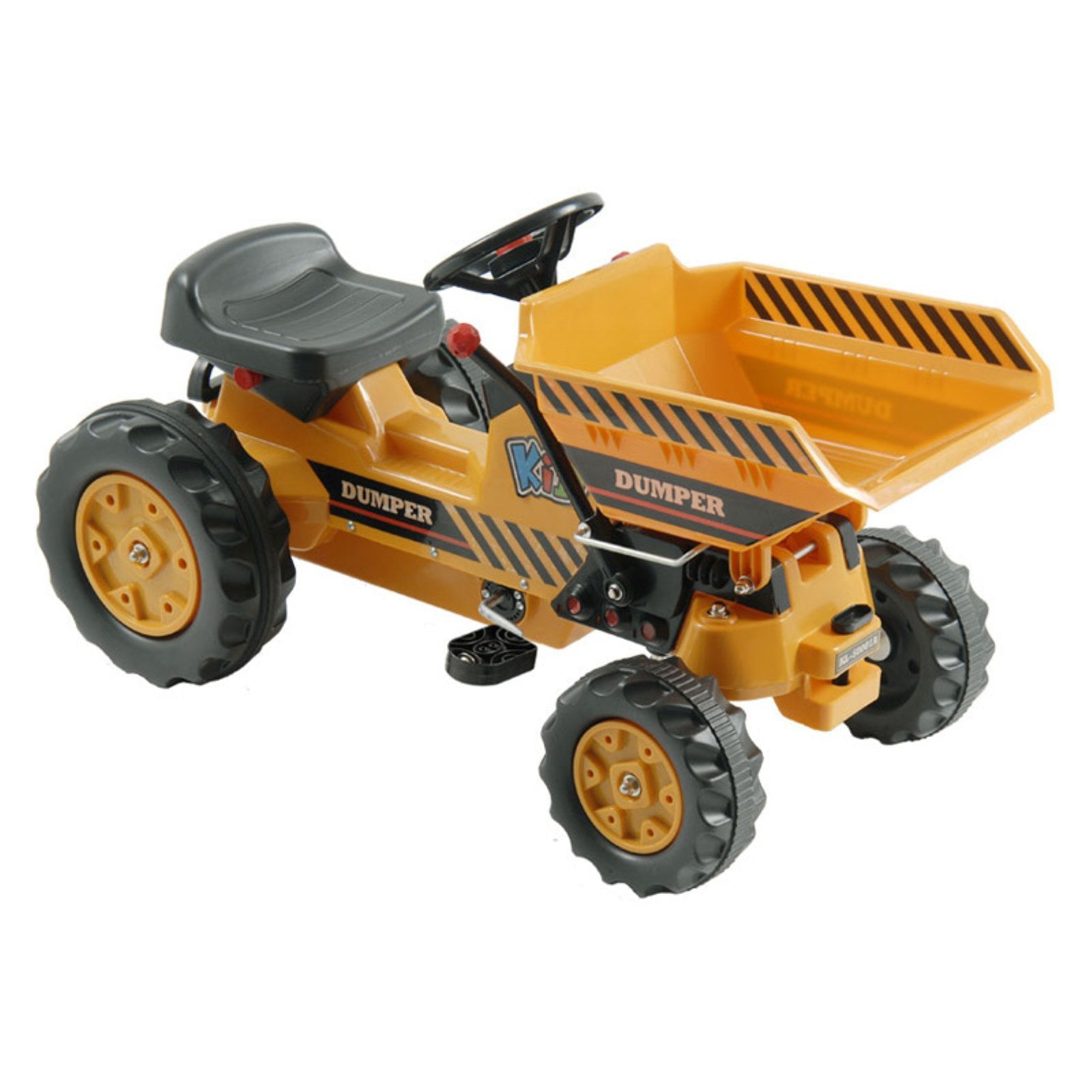 Kalee Kids Pedal Tractor with Dump Bucket Pedal Riding Toy Yellow - Levo Sportswear