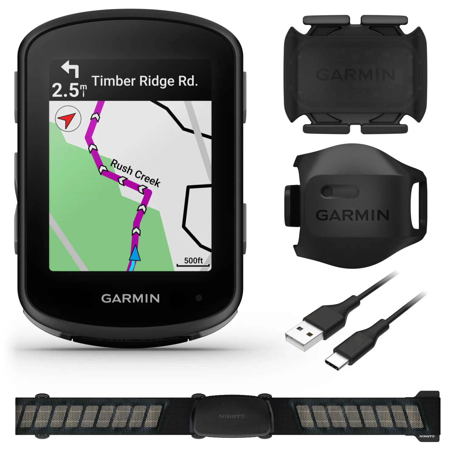 Garmin Edge 540 Bundle with Edge 540, Speed Sensor 2 and Cadence Sensor 2, HRM-Dual monitor with Wearable4U Power Bank Bundle - Levo Sportswear