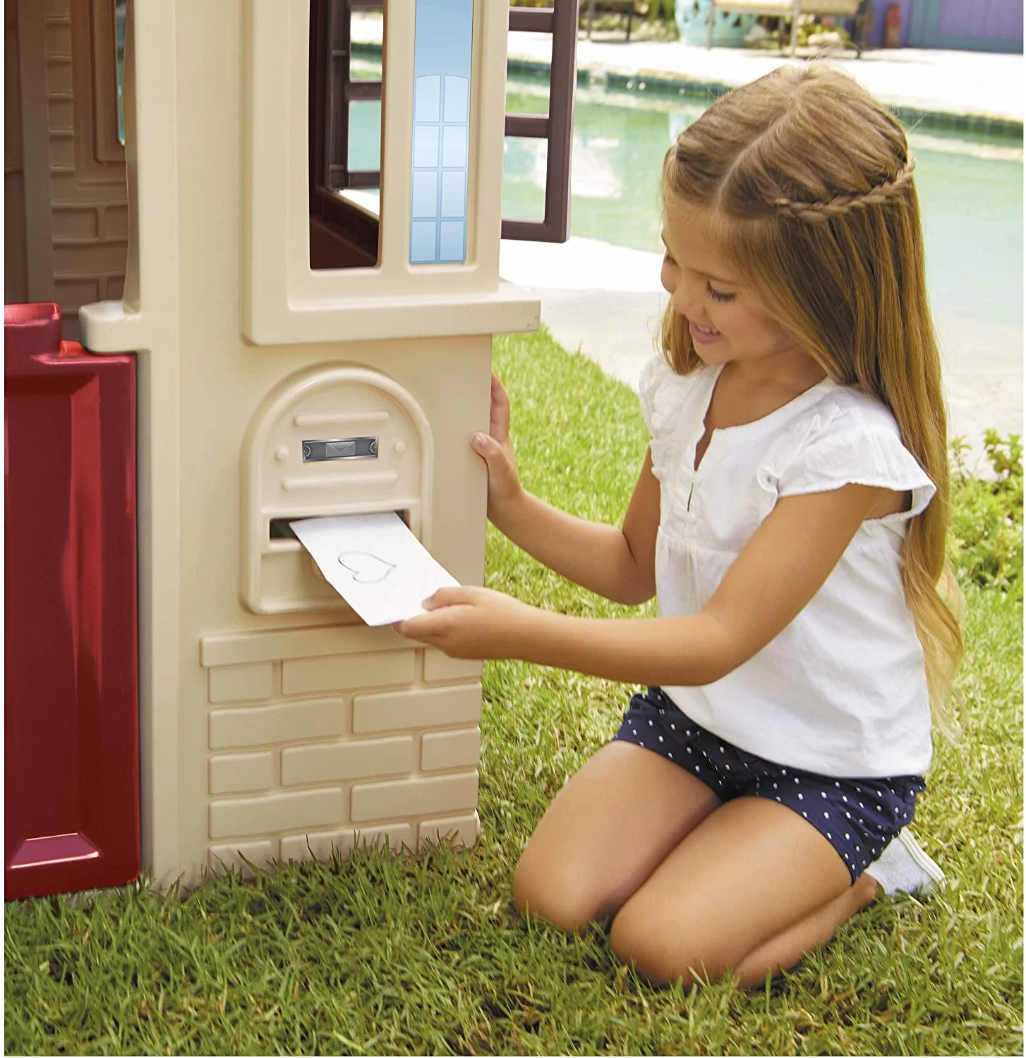 Little Tikes Cape Cottage Playhouse with Working Doors, Windows, and Shutters - Tan - Levo Sportswear