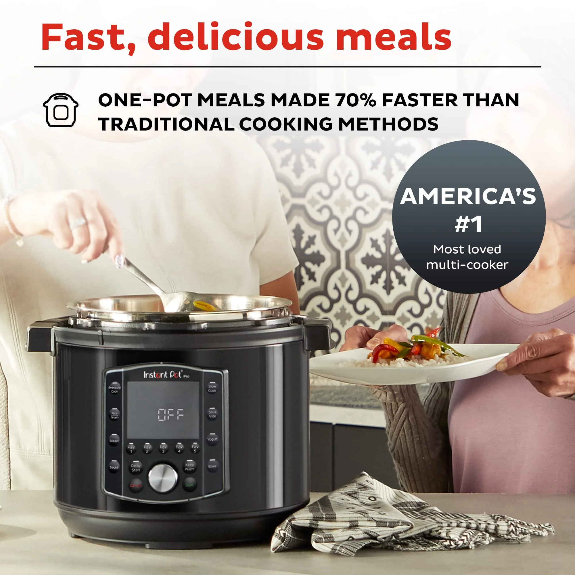 Instant Pot Pro 8 QT 10-in-1 Pressure Cooker, Rice/Grain Cooker - Levo Sportswear