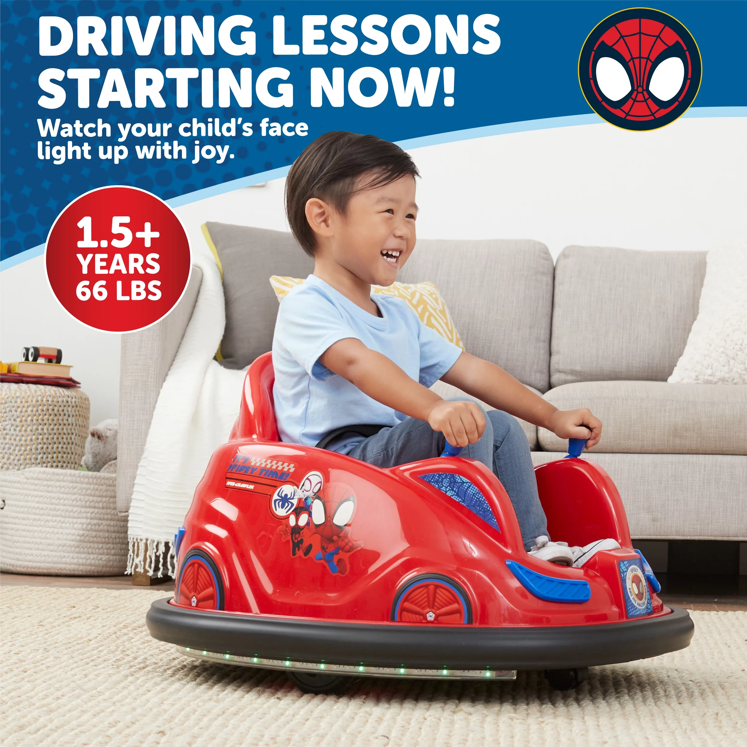 Spidey 6V Bumper Car Ride On - Levo Sportswear