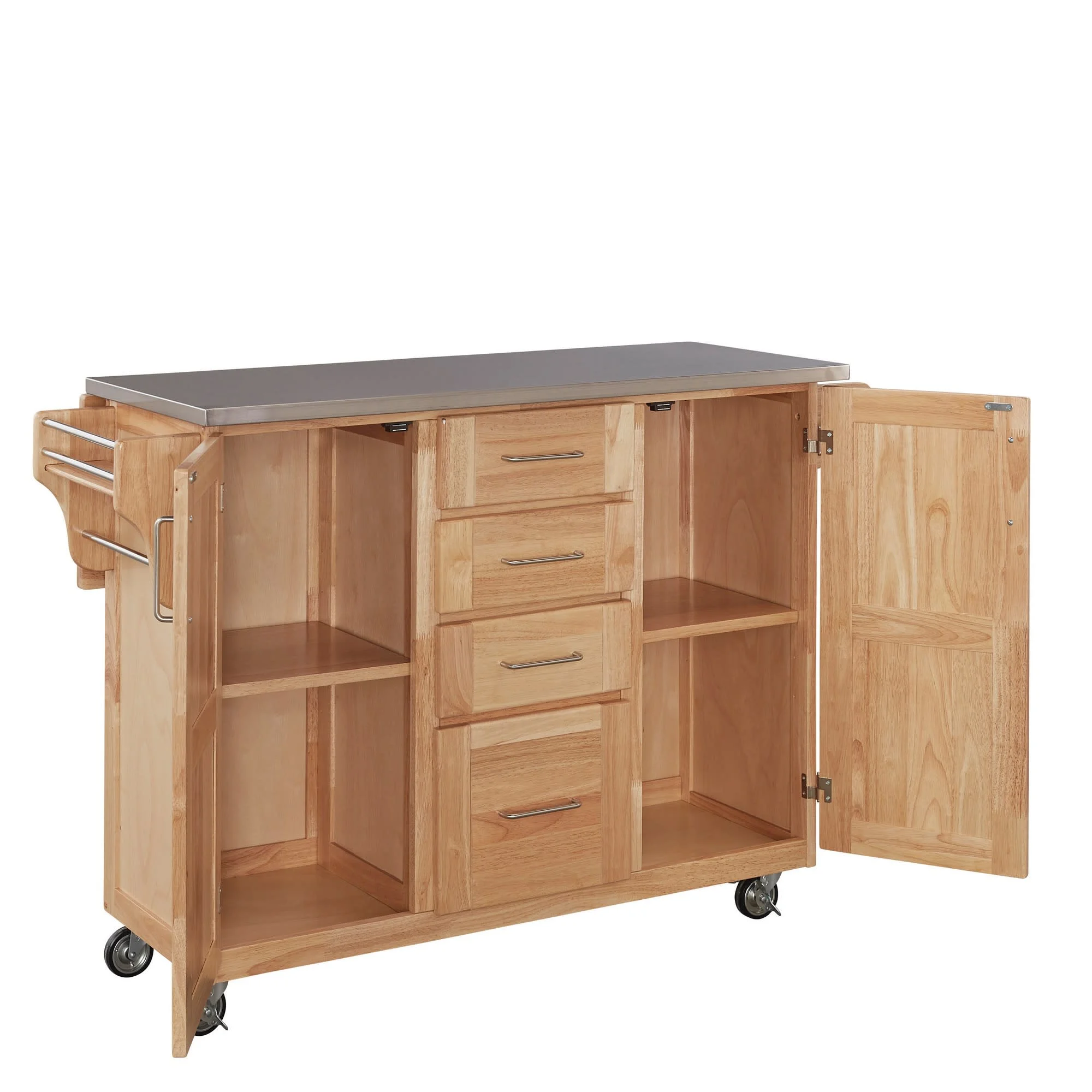 Homestyles General Line Wood Kitchen Cart in Brown - Levo Sportswear