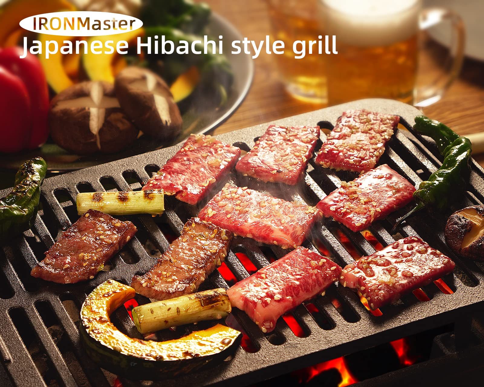 IronMaster Hibachi Grill Outdoor, Small Portable Charcoal Grill - Levo Sportswear