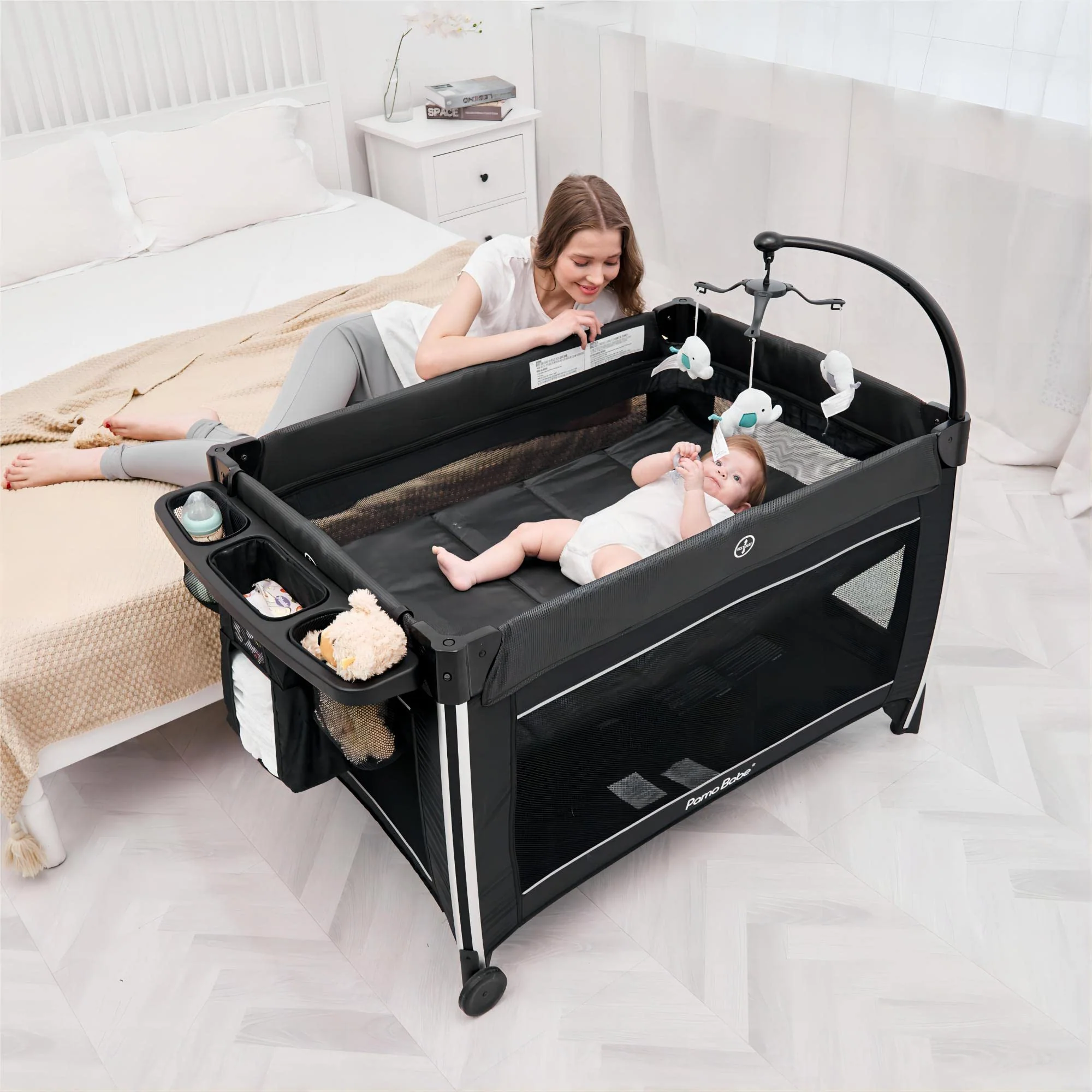 Pamo Babe 4 in 1 Portable Baby Crib Deluxe Nursery Center - Levo Sportswear