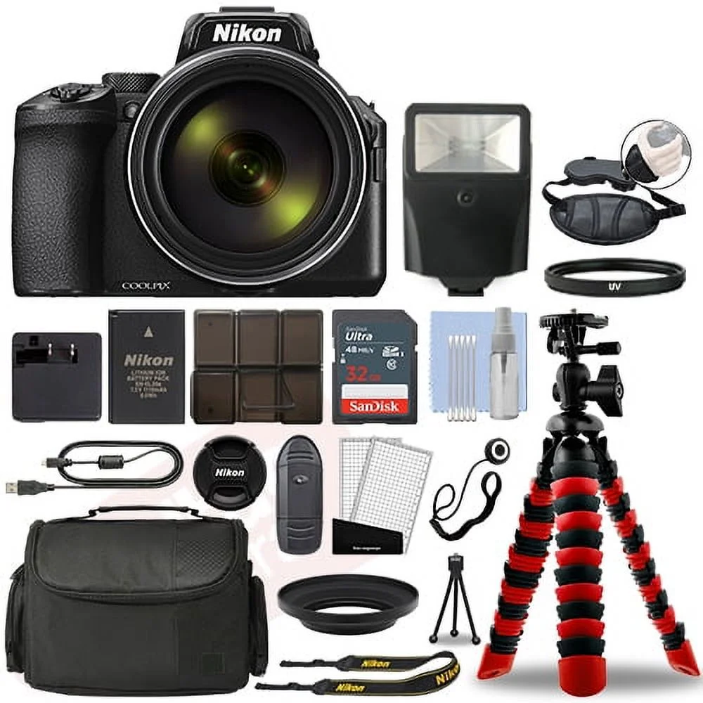 Nikon Coolpix P950 16MP 4K Digital Camera with 83x Optical Zoom + 32GB Bundle - Levo Sportswear