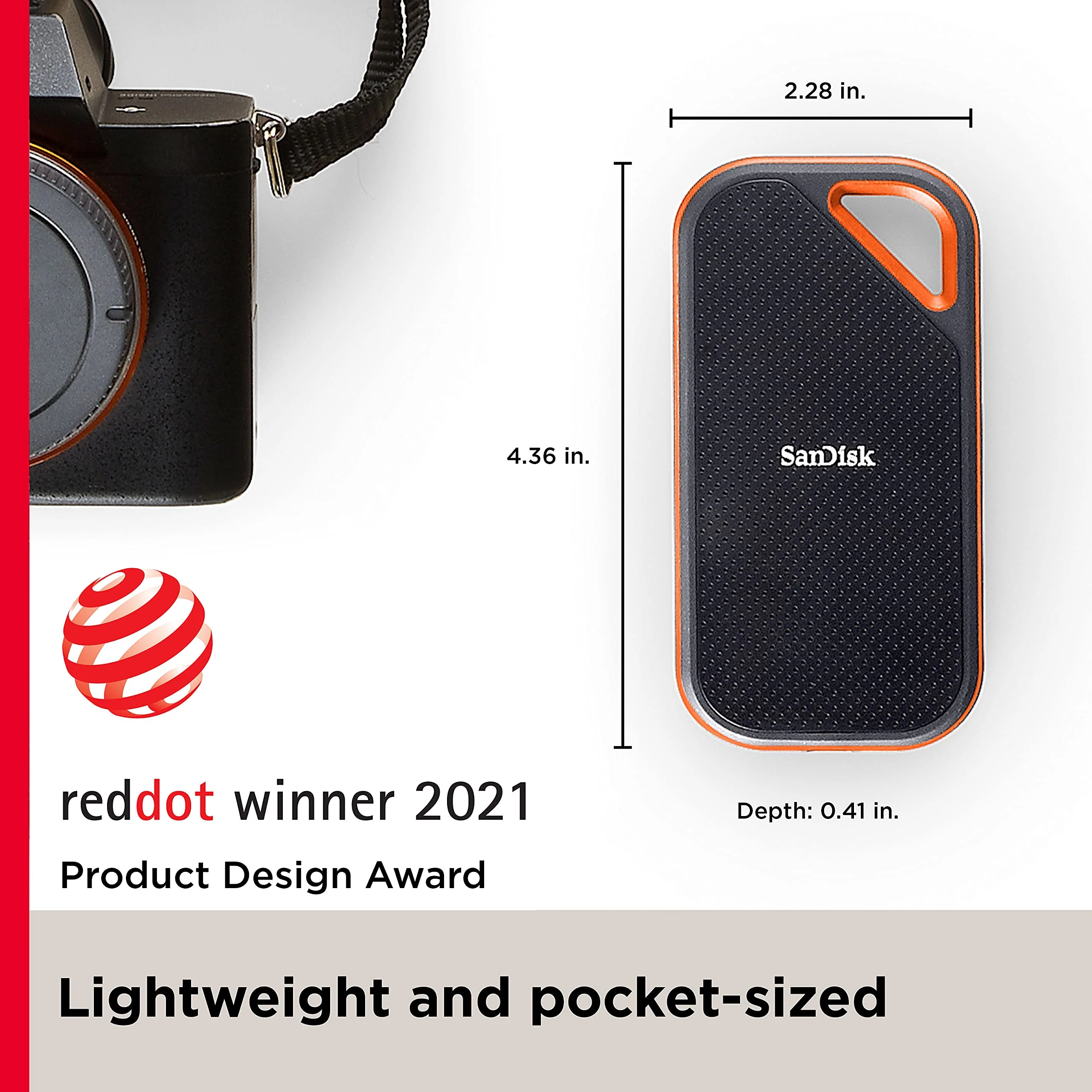 SanDisk 1TB Extreme PRO Portable SSD - Up to 2000MB/s - Levo Sportswear