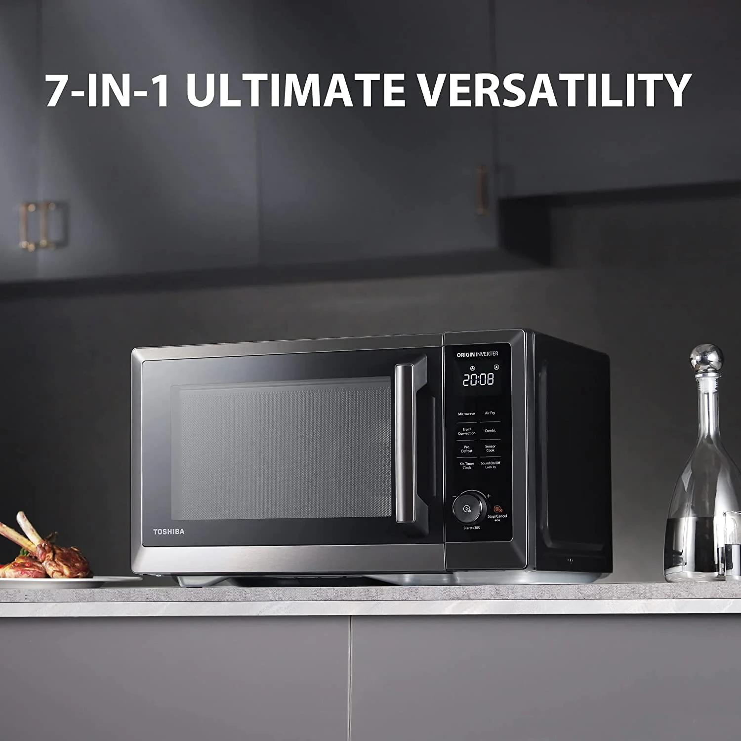 TOSHIBA 7-in-1 Countertop Microwave Oven and Air Fryer Combo, 1.0 cu.ft - 1000W - Levo Sportswear