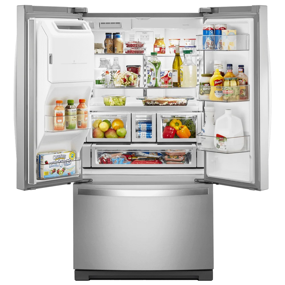 Whirlpool WRF757SDHZ 27 Cu. Ft. Stainless Steel Wide French Door Refrigerator - Levo Sportswear