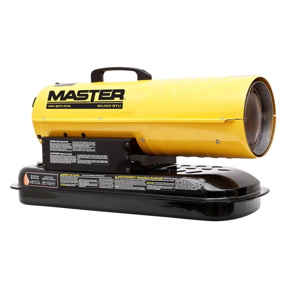 Master MH-80T-KFA Forced Air Torpedo Heater, 80,000 BTU, Kerosene/Diesel - Levo Sportswear