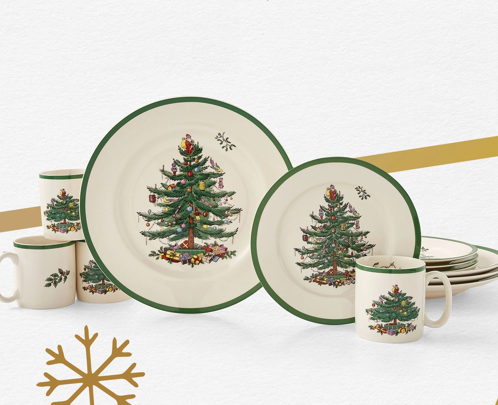 Spode Christmas Tree Collection 16-Piece Dinnerware Set - Levo Sportswear