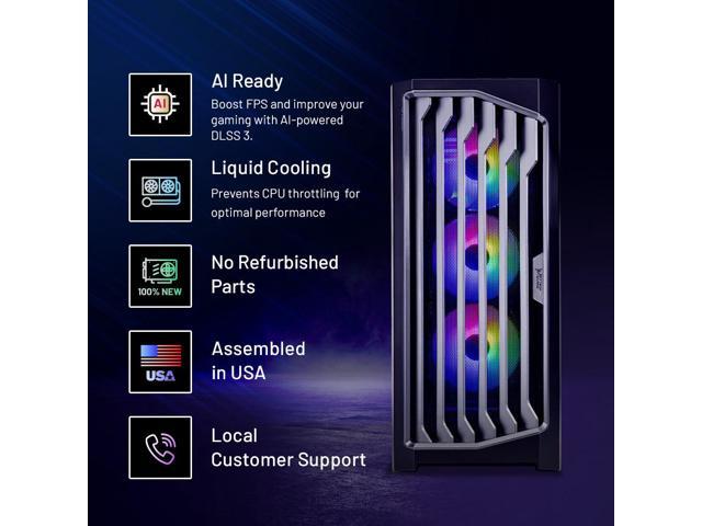 ABS Vortex-X Ruby Gaming PC, Ryzen 7 7700X, RTX 4080 Super, 32GB RAM, 1TB SSD - Levo Sportswear