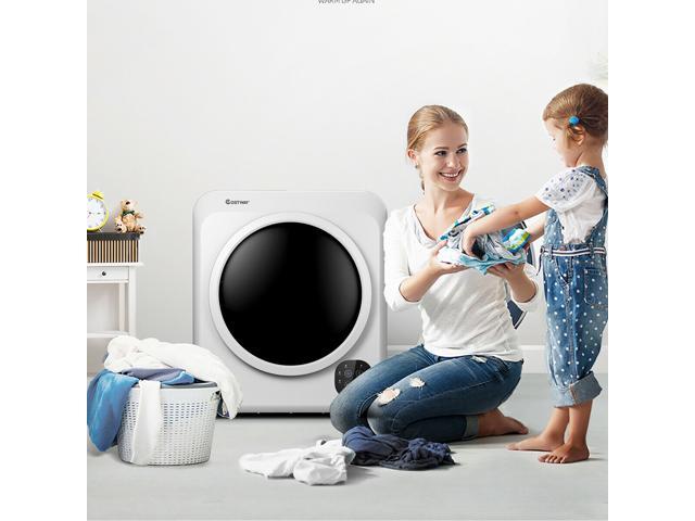 Costway 1700W Portable Clothes Dryer Electric Tumble Laundry Dryer Stainless Steel Tub 13.2 lbs /3.22 Cu.Ft - Levo Sportswear