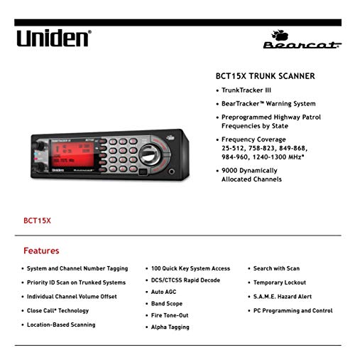 Uniden BearTracker BCT15X TrunkTracker Location Based - Levo Sportswear