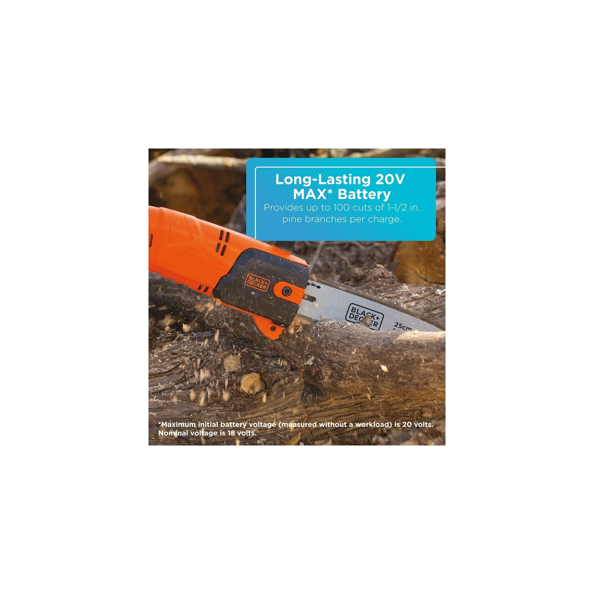 BLACK+DECKER Cordless 8 Inch 20V Max Pole Saw - Levo Sportswear