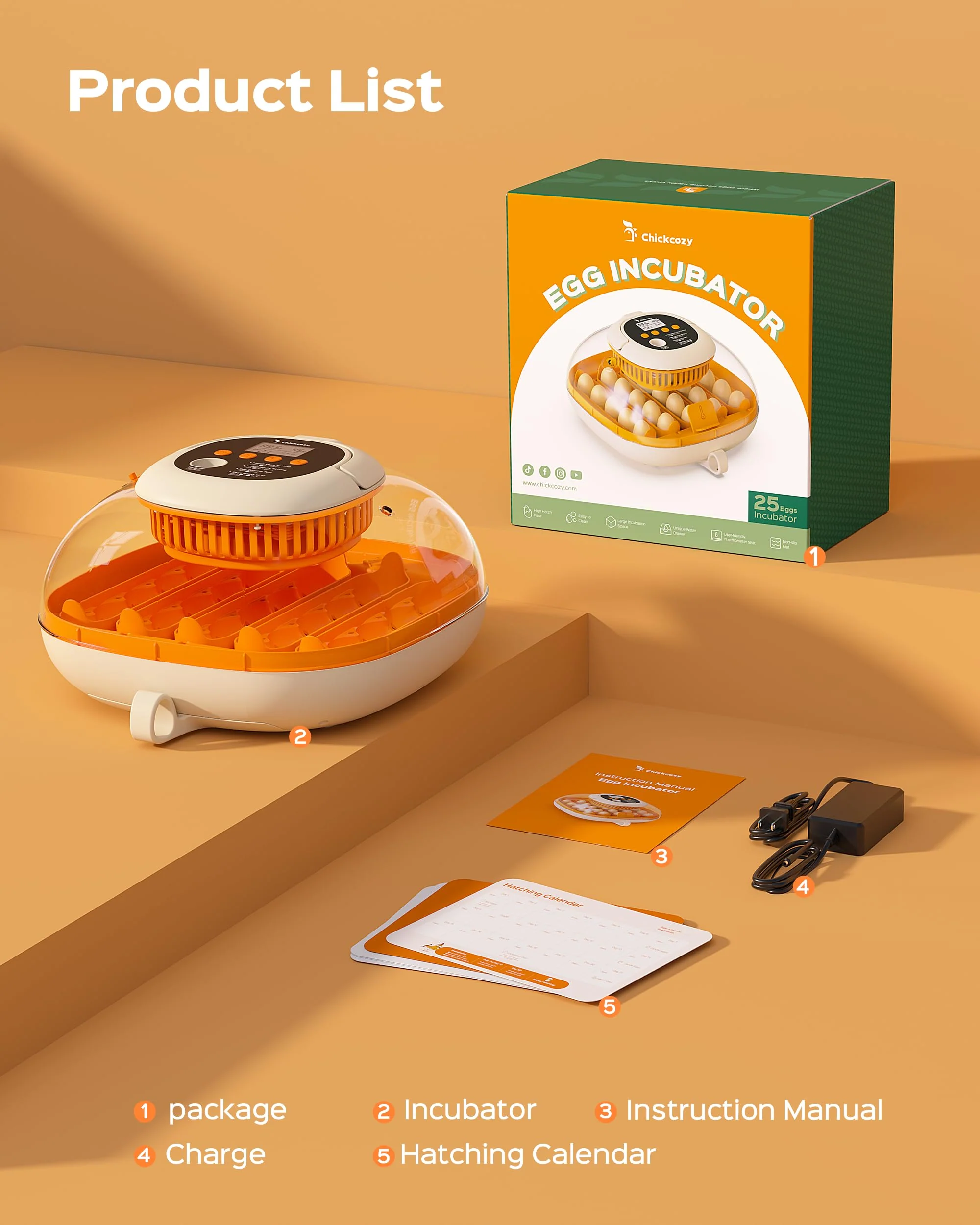 Chickcozy Automatic 25 Egg Incubator for Hatching Chicks - Levo Sportswear