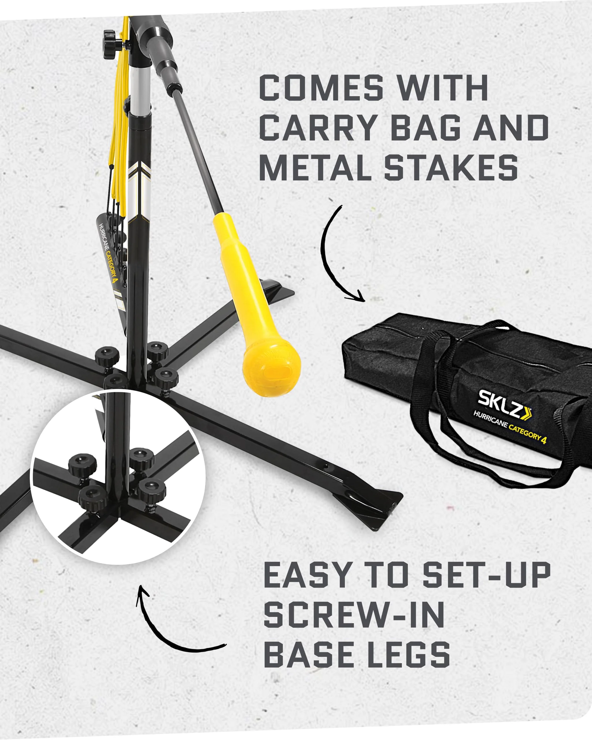 SKLZ Hurricane Batting Swing Trainer for Baseball & Softball - Levo Sportswear