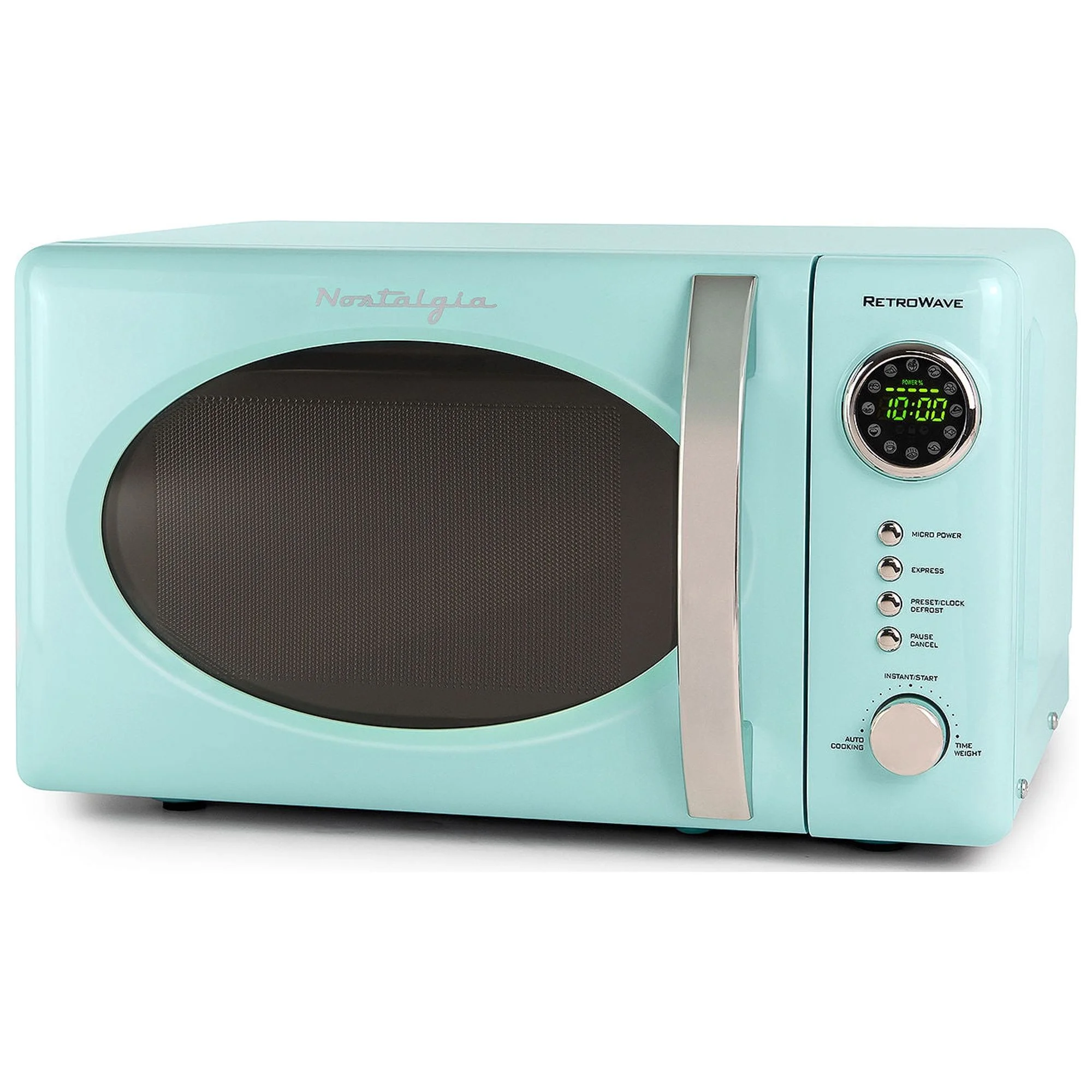 Nostalgia 0.7 Cu. ft. 700-Watt Countertop Microwave Oven, Aqua, RMO7AQ - Levo Sportswear