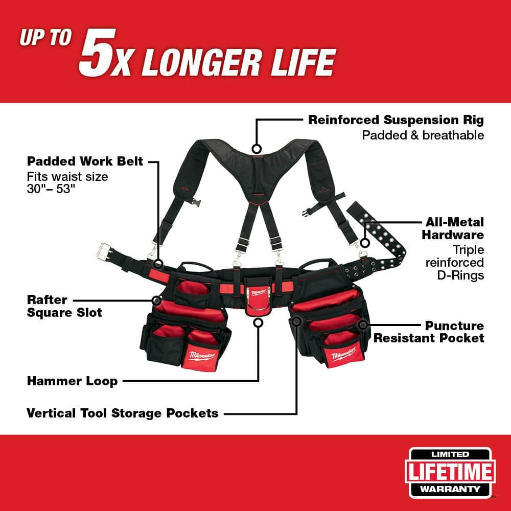 General Contractor Work Belt with Suspension Rig 48-22-8120 - Levo Sportswear