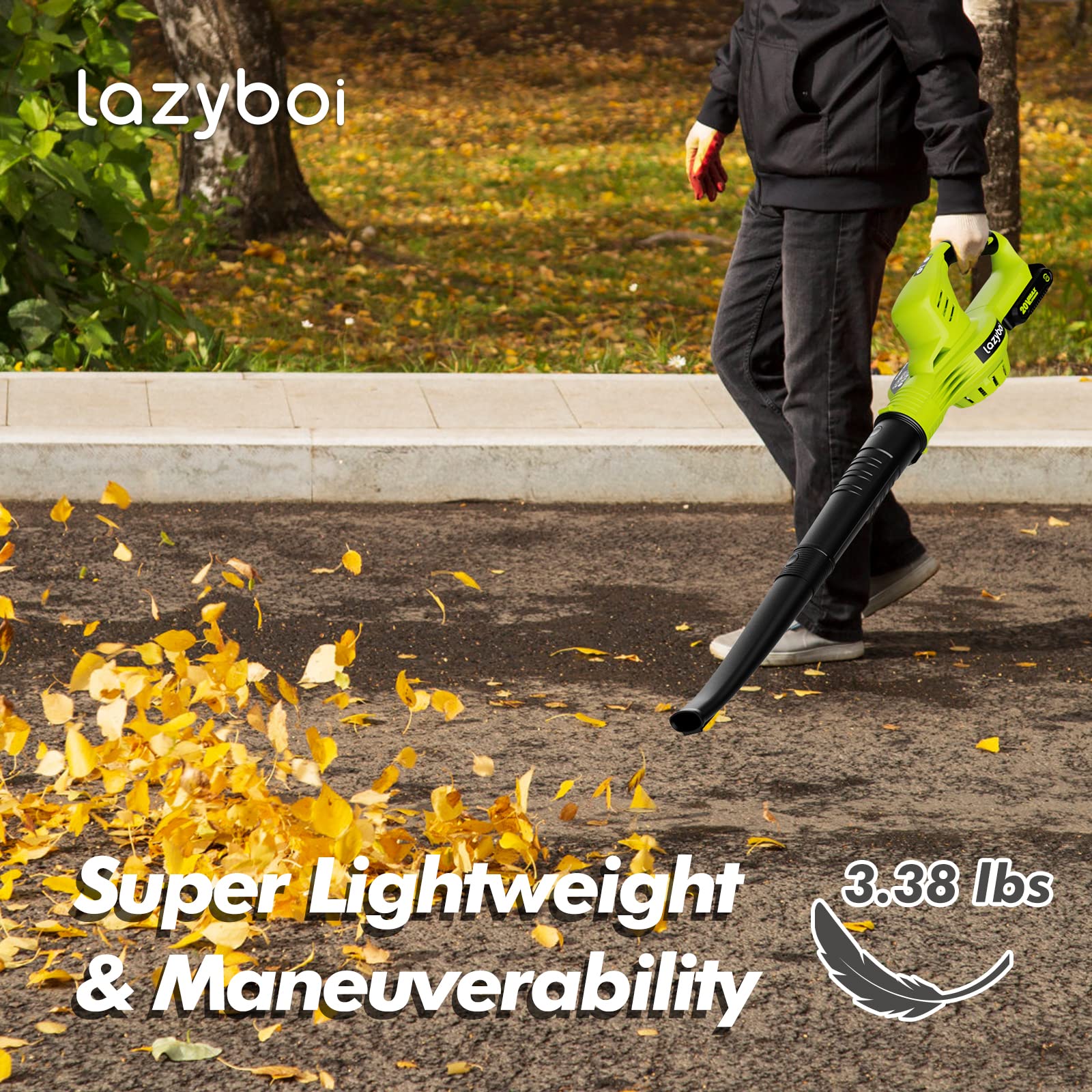 LAZYBOI Electric Leaf Blower Cordless with 2 Batteries and Charger - Levo Sportswear