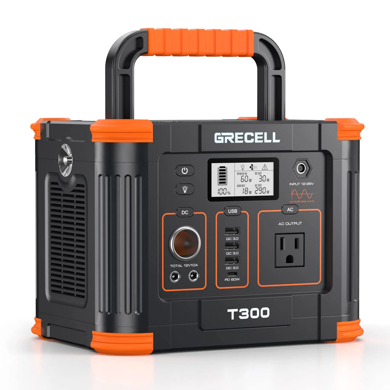 Portable Power Station 300W, GRECELL 288Wh Solar Generator - Levo Sportswear