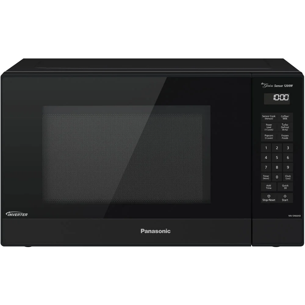 Panasonic 1.2 Cu. Ft. 1200W Genius Sensor Countertop Microwave Oven with Inverter Technology in Black - Levo Sportswear
