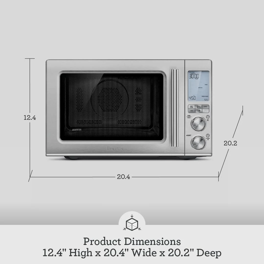 Breville Combi Wave 3-in-1 Microwave, Air Fryer, and Toaster Oven, Brushed Stainless Steel - Levo Sportswear