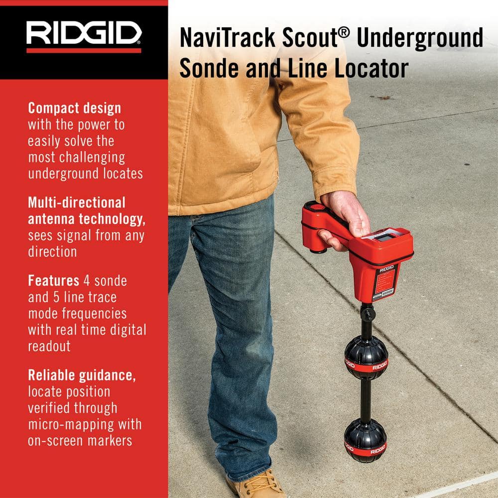 NaviTrack Scout Underground Sonde and Cable Locator, Multidirectional Locating Device, Battery Operated or Rechargeable 19238 - Levo Sportswear