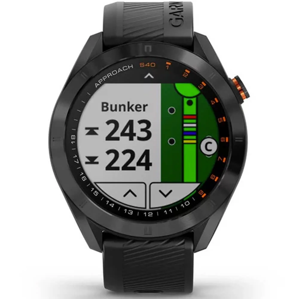 Garmin Approach S40 GPS Golf Smartwatch in Black - Levo Sportswear