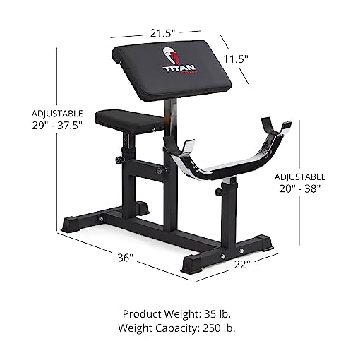 Titan Fitness Adjustable Preacher Equipment - Levo Sportswear