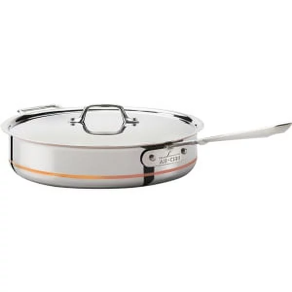 All-Clad 6405 SS COPPER CORE 5-Ply Bonded Dishwasher Safe 5-Quart Saute Pan with Lid Cookware, Silver - Levo Sportswear
