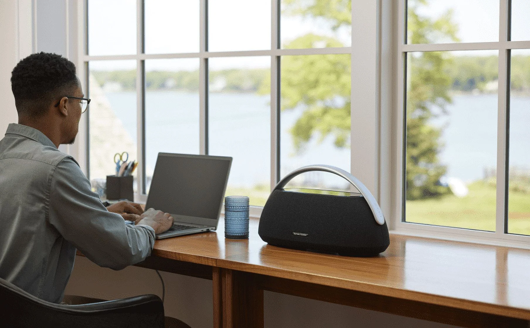 Harman Kardon Go + Play 3 Portable Bluetooth Speaker, Black - Levo Sportswear