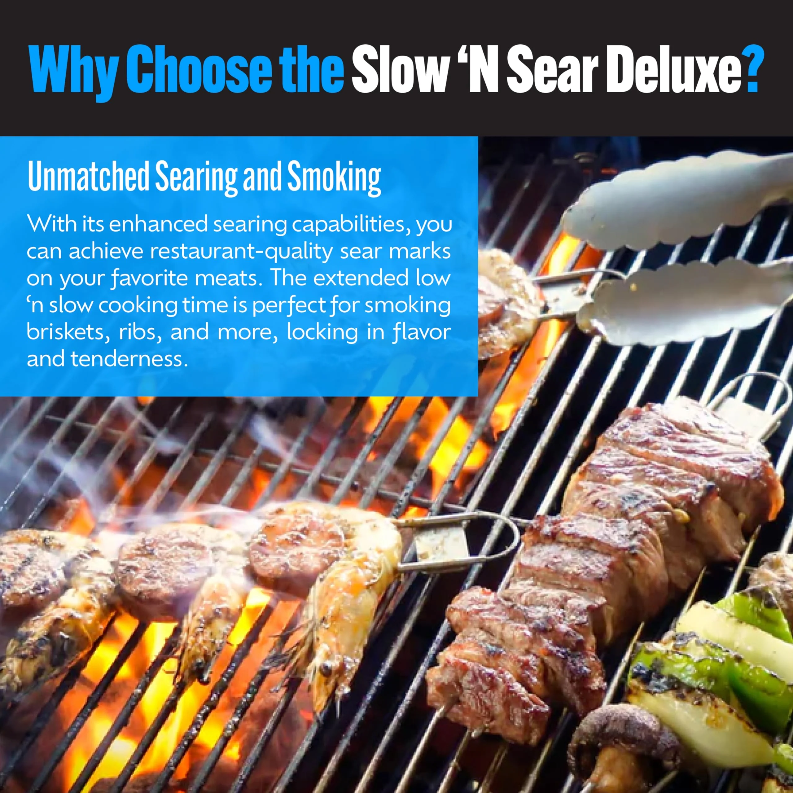Slow 'N Sear SnS Grills Deluxe Insert, Removable Reservoir - Levo Sportswear