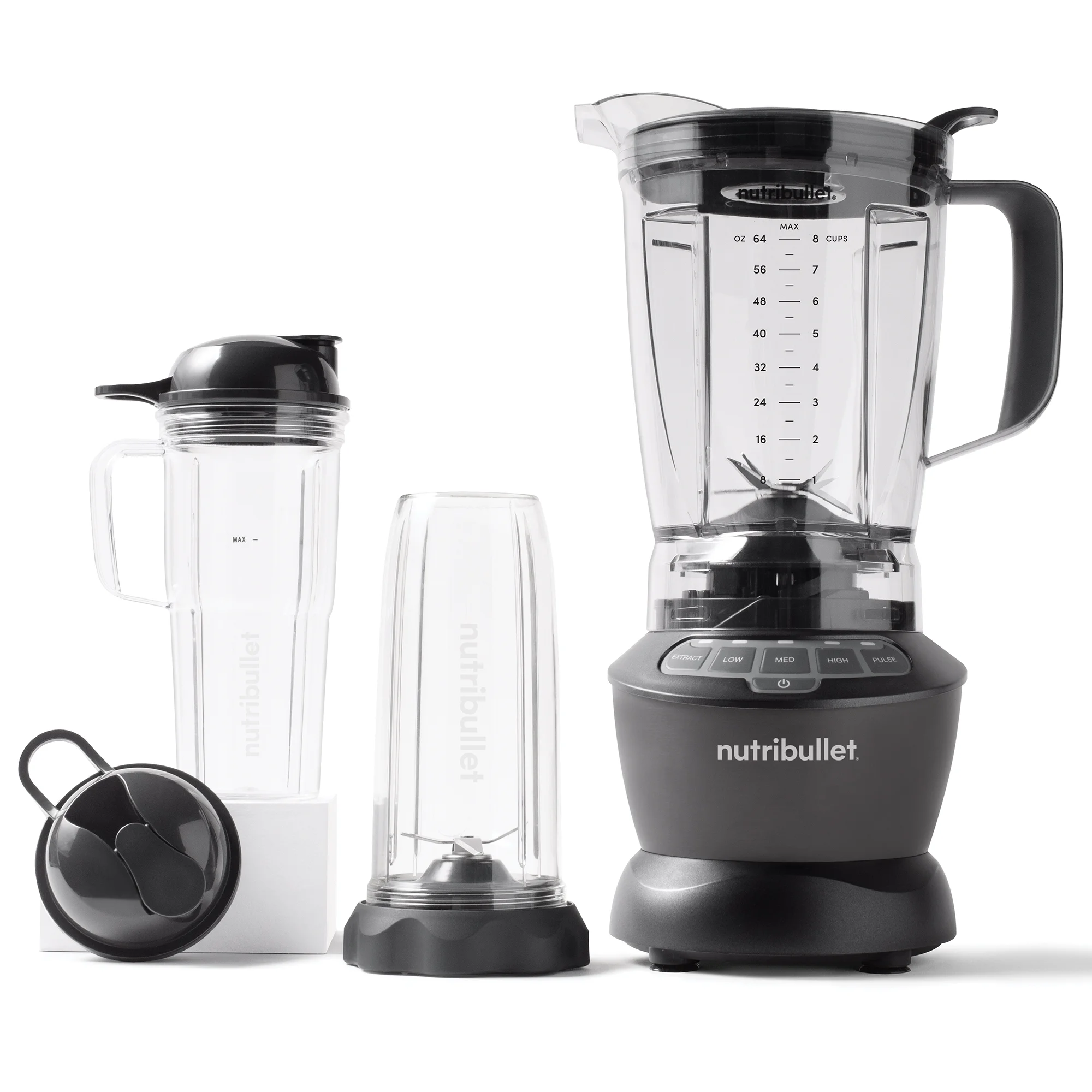 Nutribullet 1200 Watts 64 oz. Full-Size Blender Combo NBF50500, Dark Gray. - Levo Sportswear
