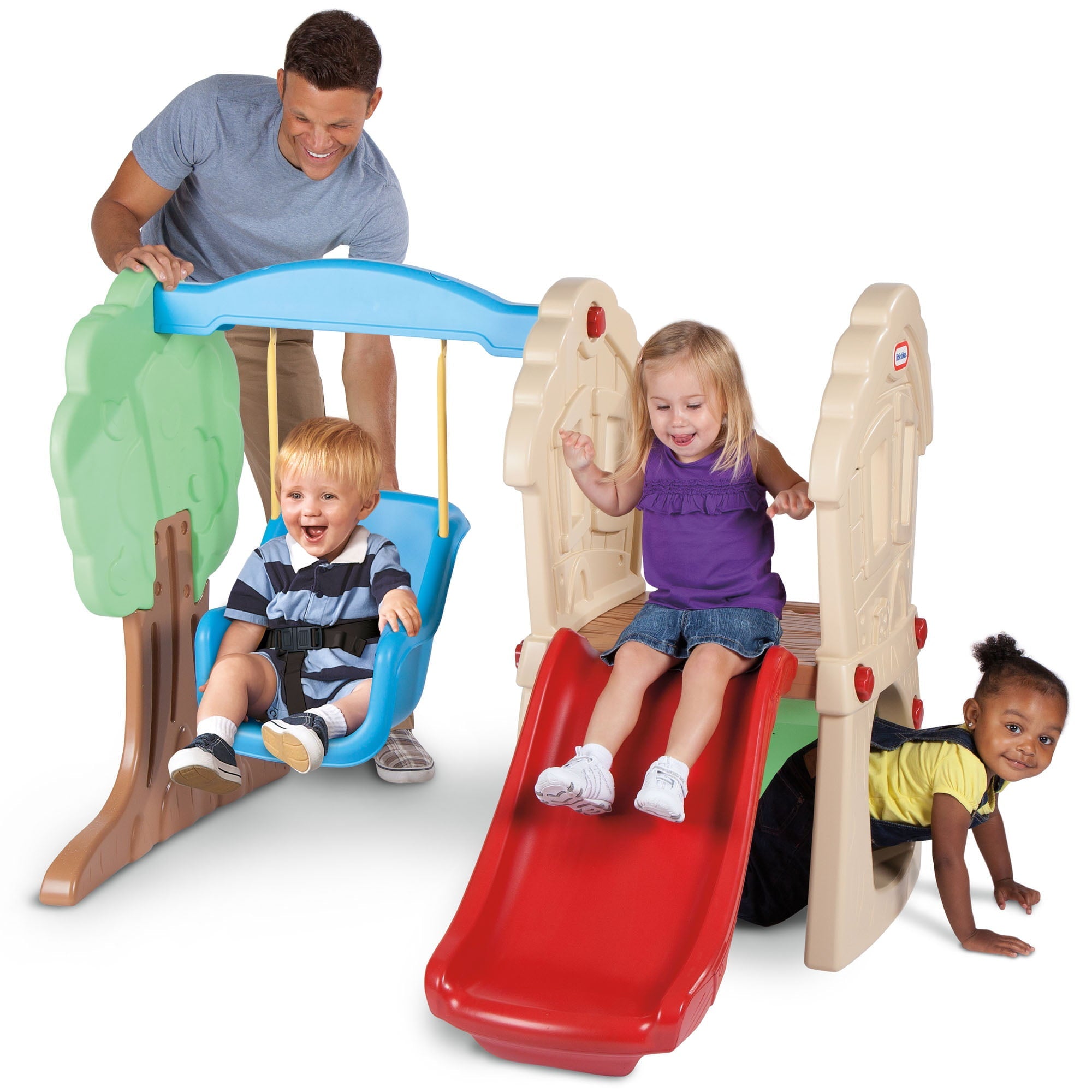 Little Tikes Hide and Seek Climber and Swing - Kids Slide Backyard Play Set - Levo Sportswear