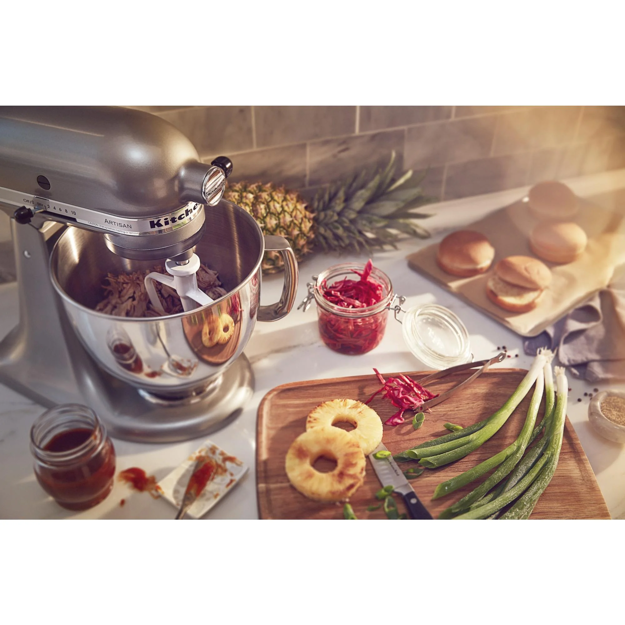 KitchenAid Artisan Series 5-Quart Tilt-Head Stand Mixer, Contour Silver,  KSM150PS - Levo Sportswear