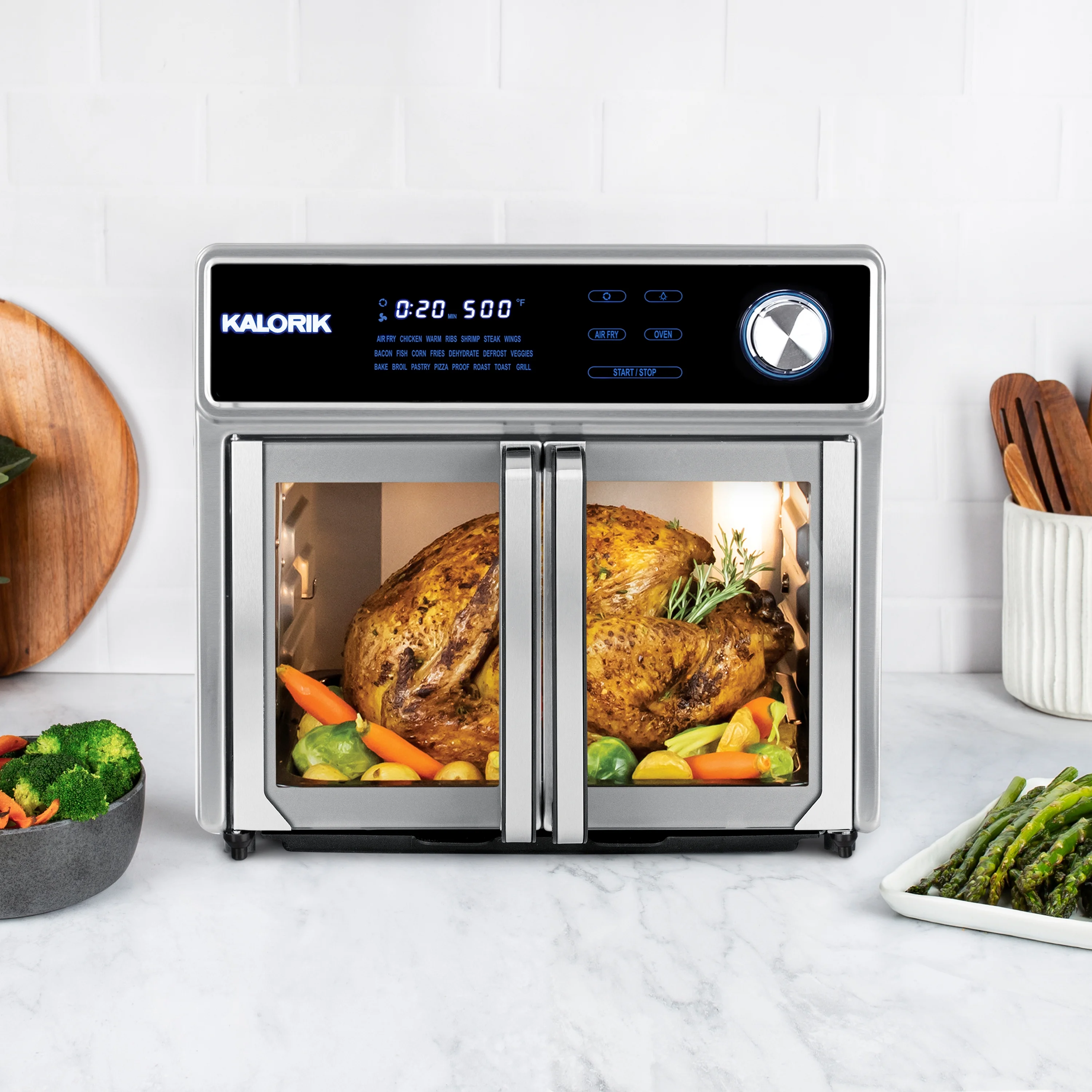 Kalorik Maxx® 26 Qt Digital Air Fryer Oven Grill, Stainless Steel - Levo Sportswear