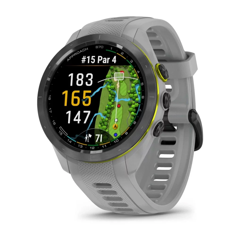 Garmin Approach S70 42mm Golf GPS Smartwatch, AMOLED Touchscreen Display - Gray - Levo Sportswear